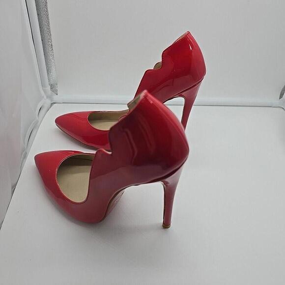 Jushee Red Heels Red Bottom Sophisticated Pointed Toe 6 - Picture 3 of 14